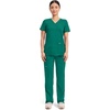 image:imageCherokee Scrubs Top for Women Mock Wrap with 3 Pockets Soft 2Way Stretch amp Durable Fabric  WW610Hunter Green