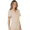 image:imageCherokee Scrubs Top for Women Mock Wrap with 3 Pockets Soft 2Way Stretch amp Durable Fabric  WW610Khaki