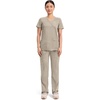 image:imageCherokee Scrubs Top for Women Mock Wrap with 3 Pockets Soft 2Way Stretch amp Durable Fabric  WW610Khaki