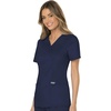 image:imageCherokee Scrubs Top for Women Mock Wrap with 3 Pockets Soft 2Way Stretch amp Durable Fabric  WW610Navy