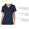 image:imageCherokee Scrubs Top for Women Mock Wrap with 3 Pockets Soft 2Way Stretch amp Durable Fabric  WW610Navy