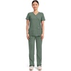 image:imageCherokee Scrubs Top for Women Mock Wrap with 3 Pockets Soft 2Way Stretch amp Durable Fabric  WW610Olive
