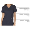 image:imageCherokee Scrubs Top for Women Mock Wrap with 3 Pockets Soft 2Way Stretch amp Durable Fabric  WW610Pewter
