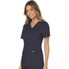 image:imageCherokee Scrubs Top for Women Mock Wrap with 3 Pockets Soft 2Way Stretch amp Durable Fabric  WW610Pewter