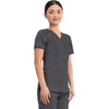 image:imageCherokee Scrubs Top for Women Mock Wrap with 3 Pockets Soft 2Way Stretch amp Durable Fabric  WW610Pewter