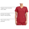 image:imageCherokee Scrubs Top for Women Mock Wrap with 3 Pockets Soft 2Way Stretch amp Durable Fabric  WW610Red