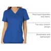image:imageCherokee Scrubs Top for Women Mock Wrap with 3 Pockets Soft 2Way Stretch amp Durable Fabric  WW610Royal