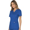 image:imageCherokee Scrubs Top for Women Mock Wrap with 3 Pockets Soft 2Way Stretch amp Durable Fabric  WW610Royal