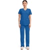 image:imageCherokee Scrubs Top for Women Mock Wrap with 3 Pockets Soft 2Way Stretch amp Durable Fabric  WW610Royal
