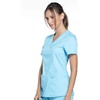 image:imageCherokee Scrubs Top for Women Mock Wrap with 3 Pockets Soft 2Way Stretch amp Durable Fabric  WW610Turquoise
