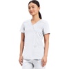 image:imageCherokee Scrubs Top for Women Mock Wrap with 3 Pockets Soft 2Way Stretch amp Durable Fabric  WW610White