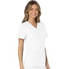 image:imageCherokee Scrubs Top for Women Mock Wrap with 3 Pockets Soft 2Way Stretch amp Durable Fabric  WW610White