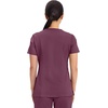 image:imageCherokee Scrubs Top for Women Mock Wrap with 3 Pockets Soft 2Way Stretch amp Durable Fabric  WW610Wine