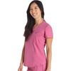 image:imageCherokee Scrubs for Women VNeck Top  Tuckable Contemporary Fit Top Stretch Knit MoistureWicking Shirttail Hem  CK819Blush Berry