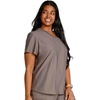 image:imageCherokee Scrubs for Women VNeck Top  Tuckable Contemporary Fit Top Stretch Knit MoistureWicking Shirttail Hem  CK819Iron