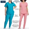 image:imageCherokee Scrubs for Women VNeck Top  Tuckable Contemporary Fit Top Stretch Knit MoistureWicking Shirttail Hem  CK819Masala
