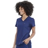 image:imageCherokee Scrubs for Women VNeck Top  Tuckable Contemporary Fit Top Stretch Knit MoistureWicking Shirttail Hem  CK819Navy