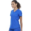 image:imageCherokee Scrubs for Women VNeck Top  Tuckable Contemporary Fit Top Stretch Knit MoistureWicking Shirttail Hem  CK819Royal