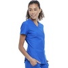 image:imageCherokee Scrubs for Women VNeck Top  Tuckable Contemporary Fit Top Stretch Knit MoistureWicking Shirttail Hem  CK819Royal