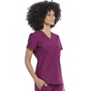 image:imageCherokee Scrubs for Women VNeck Top  Tuckable Contemporary Fit Top Stretch Knit MoistureWicking Shirttail Hem  CK819Wine