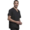 image:imageCherokee VNeck Mens Scrub Top with Chest Pocket Durable Fade Resistant and Easy CareBlack