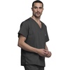 image:imageCherokee VNeck Mens Scrub Top with Chest Pocket Durable Fade Resistant and Easy CarePewter