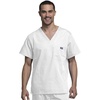 image:imageCherokee VNeck Mens Scrub Top with Chest Pocket Durable Fade Resistant and Easy CareWhite