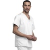 image:imageCherokee VNeck Mens Scrub Top with Chest Pocket Durable Fade Resistant and Easy CareWhite