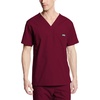 image:imageCherokee VNeck Mens Scrub Top with Chest Pocket Durable Fade Resistant and Easy CareWine