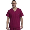 image:imageCherokee VNeck Mens Scrub Top with Chest Pocket Durable Fade Resistant and Easy CareWine