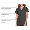 image:imageCherokee WW Originals Womens VNeck Scrub Top Nurse Shirt with 3 PocketsPewter
