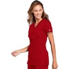image:imageCherokee WW Originals Womens VNeck Scrub Top Nurse Shirt with 3 PocketsRed