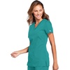 image:imageCherokee WW Originals Womens VNeck Scrub Top Nurse Shirt with 3 PocketsTeal Blue