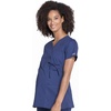 image:imageCherokee WW Professionals Maternity Scrub Top Mock Wrap 3 PocketsNavy
