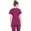 image:imageCherokee WW Professionals Maternity Scrub Top Mock Wrap 3 PocketsWine