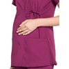 image:imageCherokee WW Professionals Maternity Scrub Top Mock Wrap 3 PocketsWine