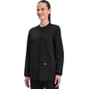 image:imageCherokee WW Professionals Scrub Jacket for Women Snap FrontBlack
