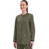 image:imageCherokee WW Professionals Scrub Jacket for Women Snap FrontOlive