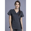 image:imageCherokee WW Revolution Scrub Top for Women V Neck 1 Pocket Classic FitPewter