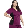 image:imageCherokee WW Revolution Scrub Top for Women V Neck 1 Pocket Classic FitWine