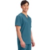 image:imageCherokee WW Revolution Scrub for Mens Tuckable VNeck Top 1 Chest PocketCaribbean Blue