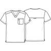 image:imageCherokee WW Revolution Scrub for Mens Tuckable VNeck Top 1 Chest PocketGalaxy Blue