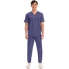 image:imageCherokee WW Revolution Scrub for Mens Tuckable VNeck Top 1 Chest PocketGrape