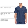 image:imageCherokee WW Revolution Scrub for Mens Tuckable VNeck Top 1 Chest PocketNavy