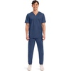 image:imageCherokee WW Revolution Scrub for Mens Tuckable VNeck Top 1 Chest PocketNavy