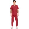 image:imageCherokee WW Revolution Scrub for Mens Tuckable VNeck Top 1 Chest PocketRed