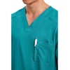 image:imageCherokee WW Revolution Scrub for Mens Tuckable VNeck Top 1 Chest PocketTeal Blue