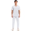 image:imageCherokee WW Revolution Scrub for Mens Tuckable VNeck Top 1 Chest PocketWhite