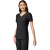 image:imageCherokee Womens Medical Scrub Top Iflex VNeck Knit Panel Top CK605Black