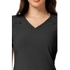 image:imageCherokee Womens Medical Scrub Top Iflex VNeck Knit Panel Top CK605Black